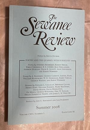 Imagen del vendedor de The Sewanee Review Summer July-September 2008 Vol. CXVI, No.3 a la venta por biblioboy