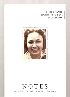 Image du vendeur pour Rhode Island Jewish Historical Notes November 2006 Volume 14 Number 4 mis en vente par biblioboy