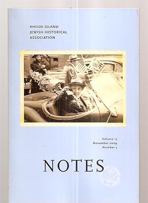 Seller image for Rhode Island Jewish Historical Notes November 2009 Volume 15 Number 3 for sale by biblioboy