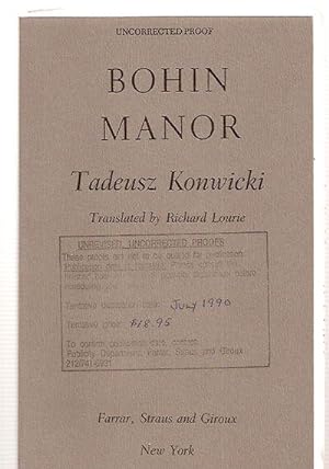 Seller image for BOHIN MANOR [originally published in Polish under the title BOHIN] for sale by biblioboy