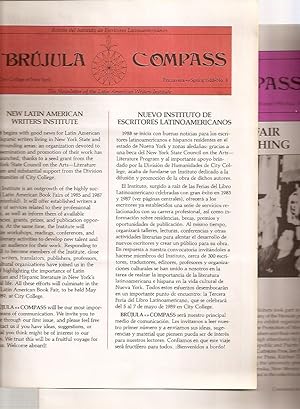 Seller image for BRUJULA COMPASS: THE NEWSLETTER OF THE LATIN AMERICAN WRITERS INSTITUTE PRIMAVERA SPRING 1988 [No. 1] + INVIERNO WINTER 1990 [Nos. 7-8] for sale by biblioboy