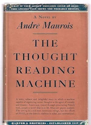 Bild des Verkufers fr THE THOUGHT-READING MACHINE [A NOVEL] zum Verkauf von biblioboy