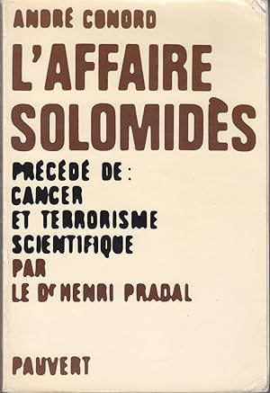 Seller image for L'affaire Solomids for sale by le livre ouvert. Isabelle Krummenacher