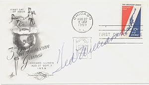 Ted Williams Signed First Day Cover 1959 Pan-American Games