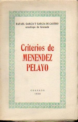 Imagen del vendedor de CRITERIOS DE MENNDEZ PELAYO. 1 edicin. a la venta por angeles sancha libros