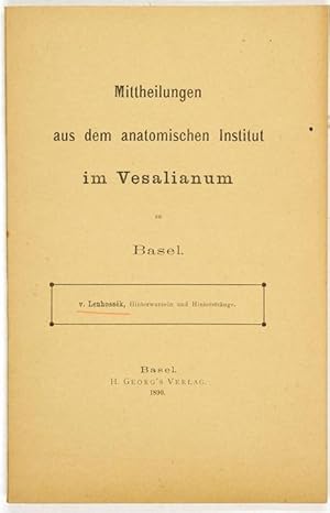 Bild des Verkufers fr Hinterwurzeln und Hinterstrnge. zum Verkauf von Antiq. F.-D. Shn - Medicusbooks.Com