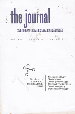 Imagen del vendedor de The Journal of the American Dental Association: May 1963 a la venta por Bookshop Baltimore