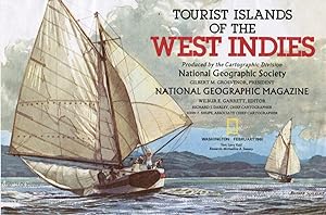 Tourist Islands of the West Indies: Full-Color National Geographic Map - February 1981