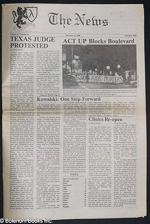 Image du vendeur pour The News: vol. 3, #20, December 23, 1988; ACT UP Blocks Boulevard mis en vente par Bolerium Books Inc.