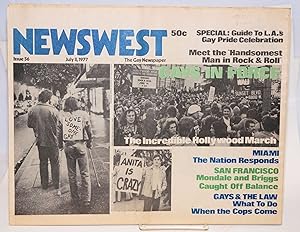 Bild des Verkufers fr NewsWest: the National gay NEWSpaper; #56, July 8, 1977: gays in Force; the incredible Hollywood March zum Verkauf von Bolerium Books Inc.