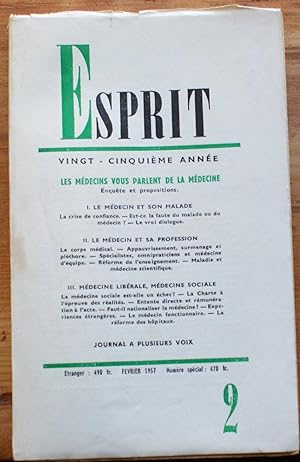 Image du vendeur pour Esprit N 2 de fvrier 1957 - Vingt-cinquime anne mis en vente par Aberbroc