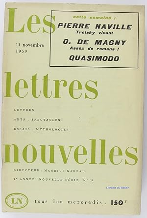 Les lettres nouvelles n°29 Trotsky Olivier de Magny Quasimodo