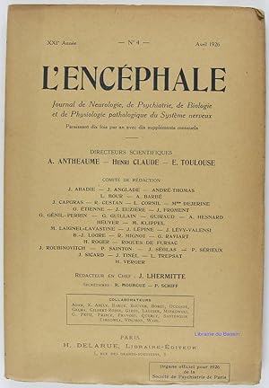 Imagen del vendedor de L'encphale n4 L'criture en miroir a la venta por Librairie du Bassin