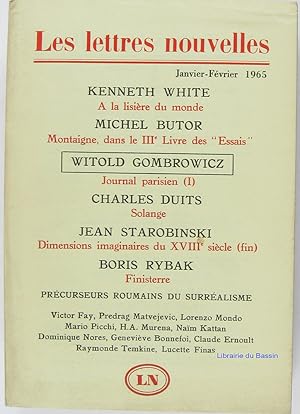 Les Lettres nouvelles Janvier-Février 1965 Dimensions imaginaires du XVIIIe siècle (Fin) Précurse...