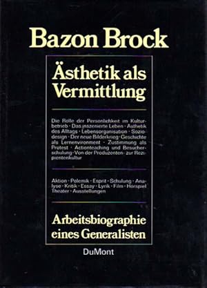 Bild des Verkufers fr sthetik als Vermittlung. Arbeitsbiographie eines Generalisten. Herausgegeben von Karla Fohrbeck. zum Verkauf von Antiquariat Querido - Frank Hermann