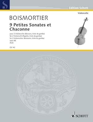 Bild des Verkufers fr 9 Petites Sonates et Chaconne : op. 66. 2 Violoncelli (Fagotte, Viole da gamba). Spielpartitur. zum Verkauf von AHA-BUCH GmbH