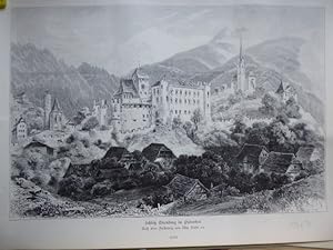 Schloß Ehrenburg im Pusterthal. Gesamtansicht. Nach einer Zeichnung von Max Kuhn sen. Original-Ho...