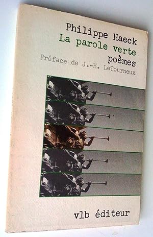 Seller image for La Parole verte. Pomes for sale by Claudine Bouvier