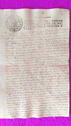 DOCUMENTO OFICIAL 1773 DE LA VILLA DE PORTILLO Y ISCAR SOBRE SUS CIUDADANOS