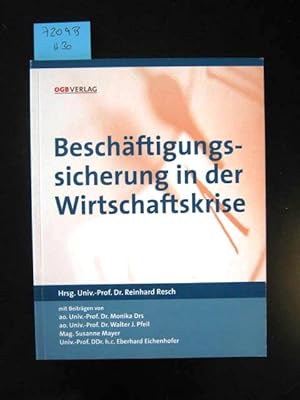 Bild des Verkufers fr Beschftigungssicherung in der Wirtschaftskrise. zum Verkauf von Augusta-Antiquariat GbR