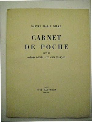 Carnet de poche suivi de poèmes dédiés aux amis francais.