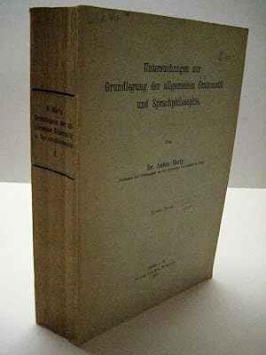 Untersuchungen zur Grundlegung der allgemeinen Grammatik und Sprachphilosophie. Bd. 1. (Alles).