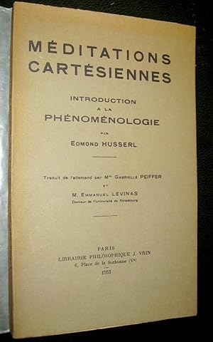 Bild des Verkufers fr Mditations cartsiennes. Introduction  la phnomnologie. zum Verkauf von Le Chemin des philosophes