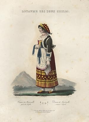 Femme de Marienelle prés de Naples. N. 9. Donna di Marianella vicino Napoli.