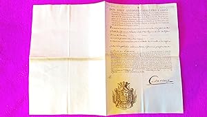DISTINCION Y VENTAJA, CABO INFANTERIA BORBON, IGNACIO SALVATO, FIRMA CABALLERO 1807