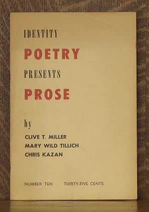 Seller image for IDENTITY POETRY PRESENTS PROSE, NUMBER TEN, 1960 for sale by Andre Strong Bookseller