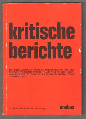 Imagen del vendedor de kritische berichte - Mitteilungsorgan des Ulmer Vereins Verband fr Kunst- und Kulturwissenschaften. Jahrgang 5, Heft 2/3. ISSN 0340-7403 a la venta por Antiquariat Neue Kritik