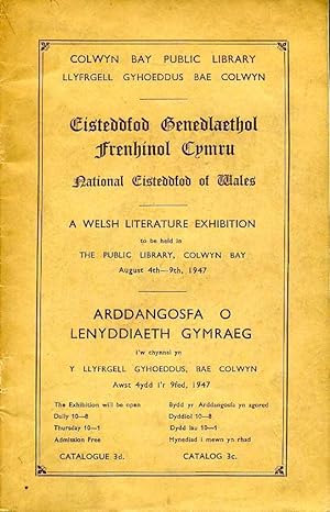 A Welsh Literature Exhibition - Eisteddfod Genedlaethol Frenhinol Cymru