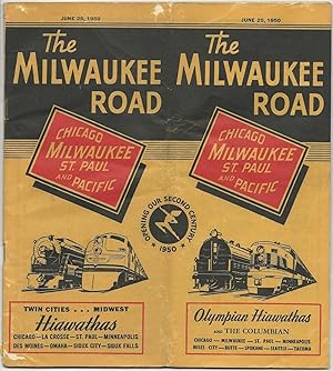 The Milwaukee Road: Chicago Milwaukee St. Paul and Pacific [ Timetable June 25, 1950 ]