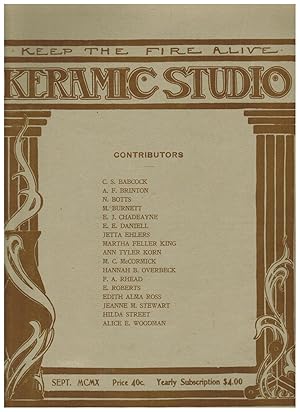 KERAMIC STUDIO. Issue for September 1910