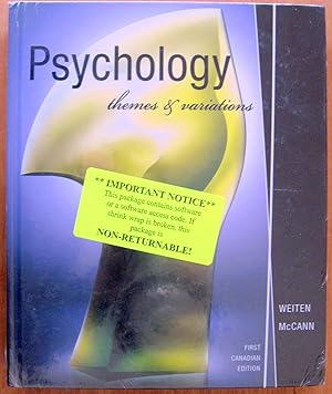 Image du vendeur pour Psychology. Themes and Variations. First Canadian Edition. mis en vente par Ken Jackson