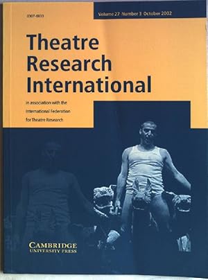 Image du vendeur pour Theatre Research International in association with the International Federation for Theatre Research; Vol. 27, No. 3 mis en vente par books4less (Versandantiquariat Petra Gros GmbH & Co. KG)