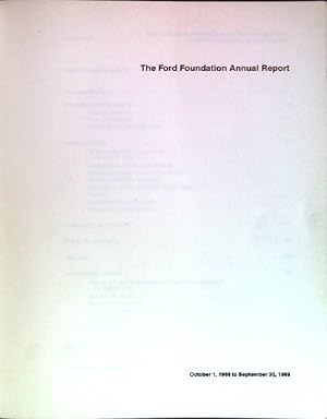 Seller image for The Ford Foundation Annual Report 1969 for sale by books4less (Versandantiquariat Petra Gros GmbH & Co. KG)