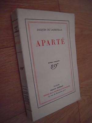 Seller image for Apart, Colre, Jour de colre, Dix jours  Ermenonville Edition Originale for sale by Librairie des Possibles