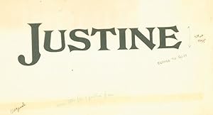 Justine (Original title card maquette for the 1969 film)