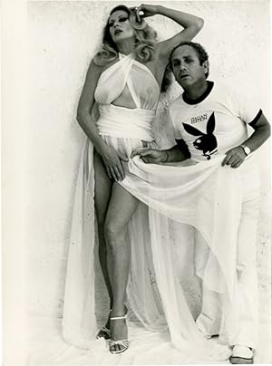 Seller image for Candid photograph of Anita Ekberg and Angelo Frontoni on the set of a 1978 Playboy magazine shoot for sale by Royal Books, Inc., ABAA