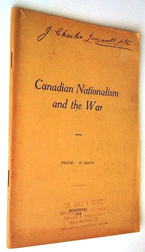 Canadian Nationalism and the War