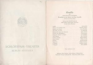 Seller image for Programmheft des Schlopark-Theaters Berlin, Spielzeit 1955 / 1956. Heft 49. Jean Anouilh - Ornifle oder der erzrnte Himmel. Komdie in 4 Aktne von Jean Anouilh. Deutsch von Franz Geiger. Mitwirkende: Martin Held, Sebastian Fischer, Franz Nicklisch, Lu Suberlich, Aglaja Schmid, Ursula Diestel, Lore Hartling, Hans Hessling, Arthur Schrder, Walter Tarrach, Joseph Noerden, Brigitte Grothum, Friedbert Cierpka und Heinz Doblinck. for sale by Antiquariat Carl Wegner