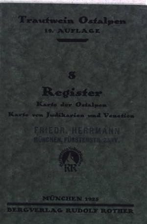 Imagen del vendedor de Ostalpen Band 8: Register, Karte der Ostalpen, Karte von Judikarien und Venetien; a la venta por books4less (Versandantiquariat Petra Gros GmbH & Co. KG)