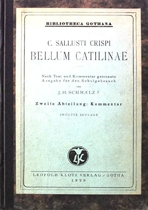 Image du vendeur pour Bellum Catilinae - Zweite Abteilung: Kommentar mis en vente par books4less (Versandantiquariat Petra Gros GmbH & Co. KG)