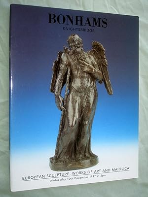 Seller image for European Sculpture, Works of Art and Maiolica, including Plaquettes, 10 December 1997, Bonhams Auction Catalogue. for sale by Tony Hutchinson