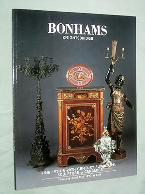 Seller image for Fine 19th & 20th Century Furniture, Sculpture & Ceramics. 22 May 1998, Bonhams Auction Catalogue. for sale by Tony Hutchinson