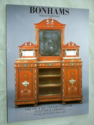 Seller image for Fine 19th & 20th Century Furniture, Sculpture & Ceramics. 24 October 1996, Bonhams Auction Catalogue. for sale by Tony Hutchinson