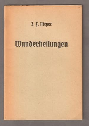 Imagen del vendedor de Wunderheilungen. a la venta por Antiquariat Neue Kritik