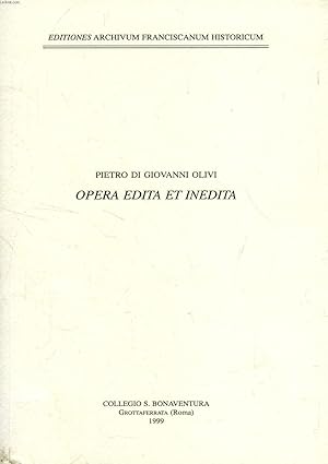 Immagine del venditore per OPERA EDITA ET INEDITA, ATTI venduto da Le-Livre