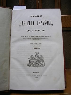 Imagen del vendedor de BIBLIOTECA MARITIMA ESPAOLA. Obra pstuma. Tomo II a la venta por LLIBRES del SENDERI